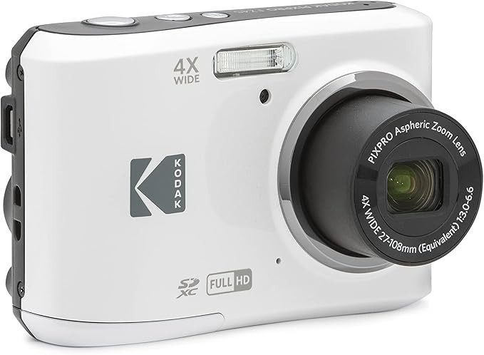 KODAK PIXPRO Friendly Zoom FZ45-WH 16MP Digital Camera with 4X Optical Zoom 27mm Wide Angle and 2... | Amazon (US)