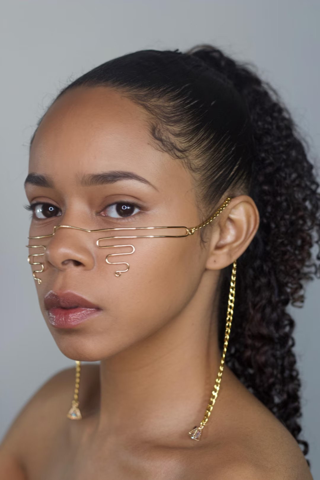 EARHALO - DREAM | Anvi Ear Cuff Chain & Face Chain - Face Jewelry, Tribal, Festival, Body Chain, ... | Etsy (US)