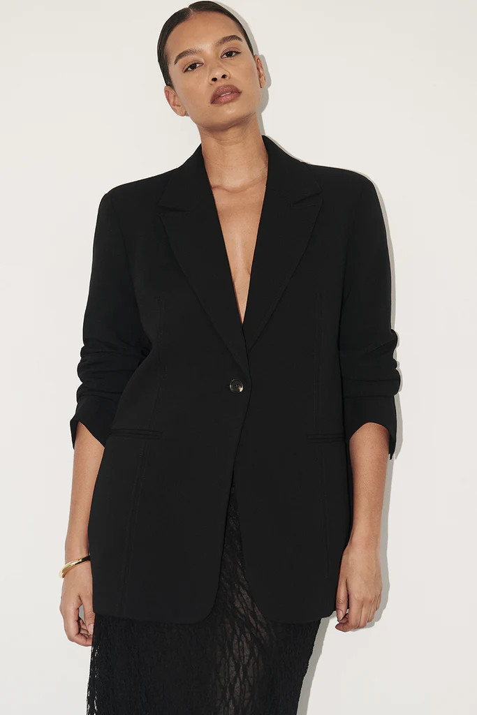 WESTWOOD BLACK OVERSIZED BOYFRIEND BLAZER | DISSH