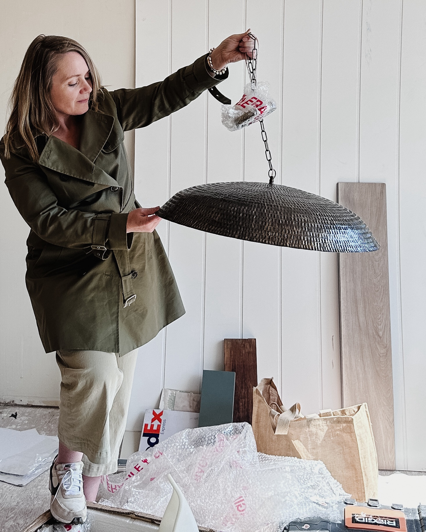 This hammered Brass pendant light is going to be amazing in the dining room of our riverside renovation! 

#LTKhome