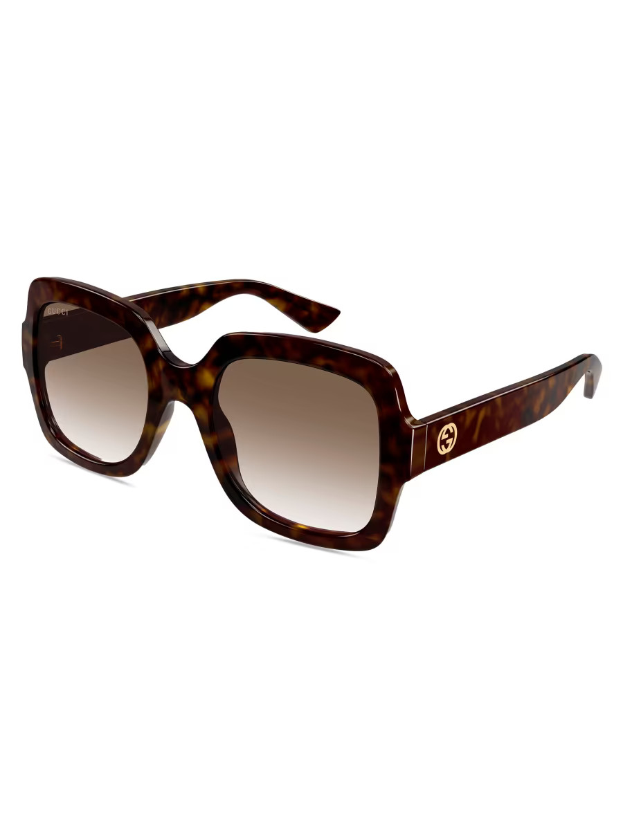 Gucci Minimal 54MM Square Sunglasses | Saks Fifth Avenue | Saks Fifth Avenue