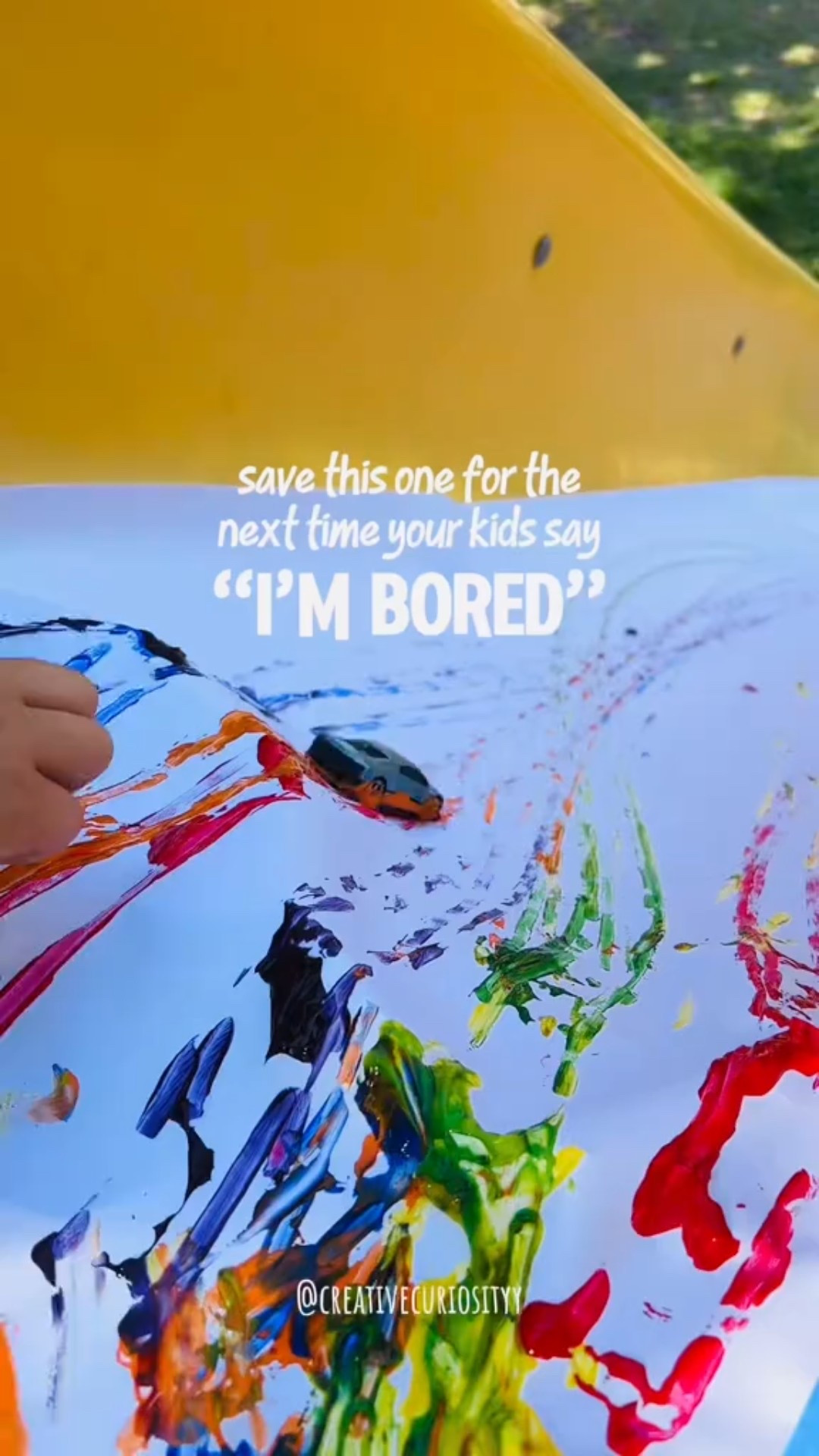 5 minutes of set up in exchange for 30 minutes of play? Yes please 🙌🏼

Race car painting is sure to be a HIT - it’s so simple and so much fun! 

#summer #summeractivities #outdoors #playoutside #outdoorplay #toddler #toddleractivity #preschool #preschoolactivities #play #playbasedlearning #screenfree #sanity #momlife #momhack #fyp 

#LTKFamily #LTKKids