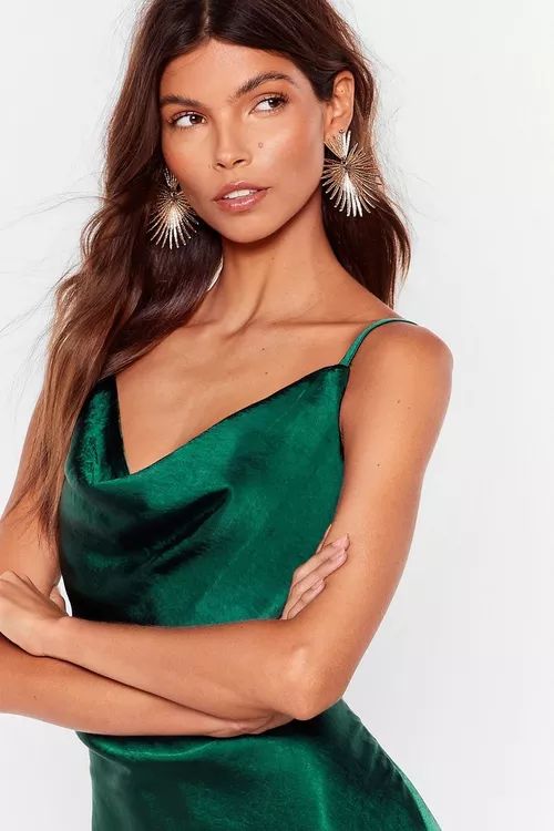 Cowl Neck Satin Mini Dress | Nasty Gal (US)