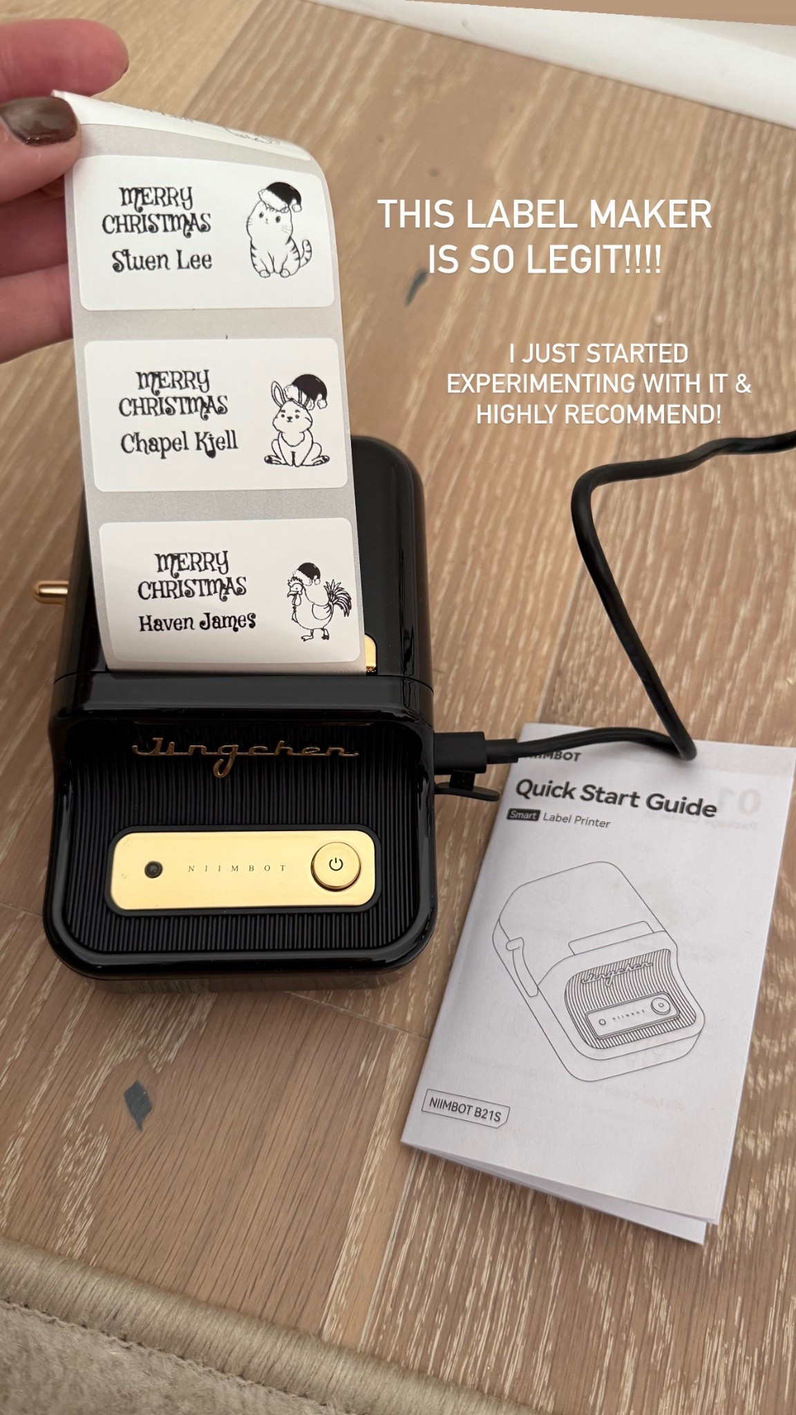 Label maker. NIIMBOT. Christmas labels. Labels  