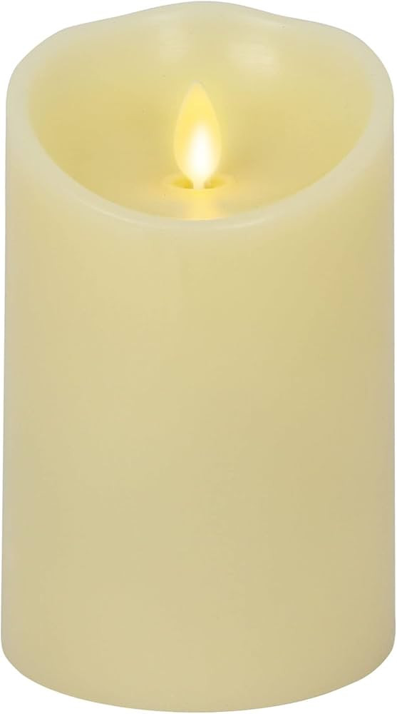 Luminara Flameless Pillar Candle (3.5"x5")- Moving Flame LED Battery Operated Lights with Unscent... | Amazon (US)