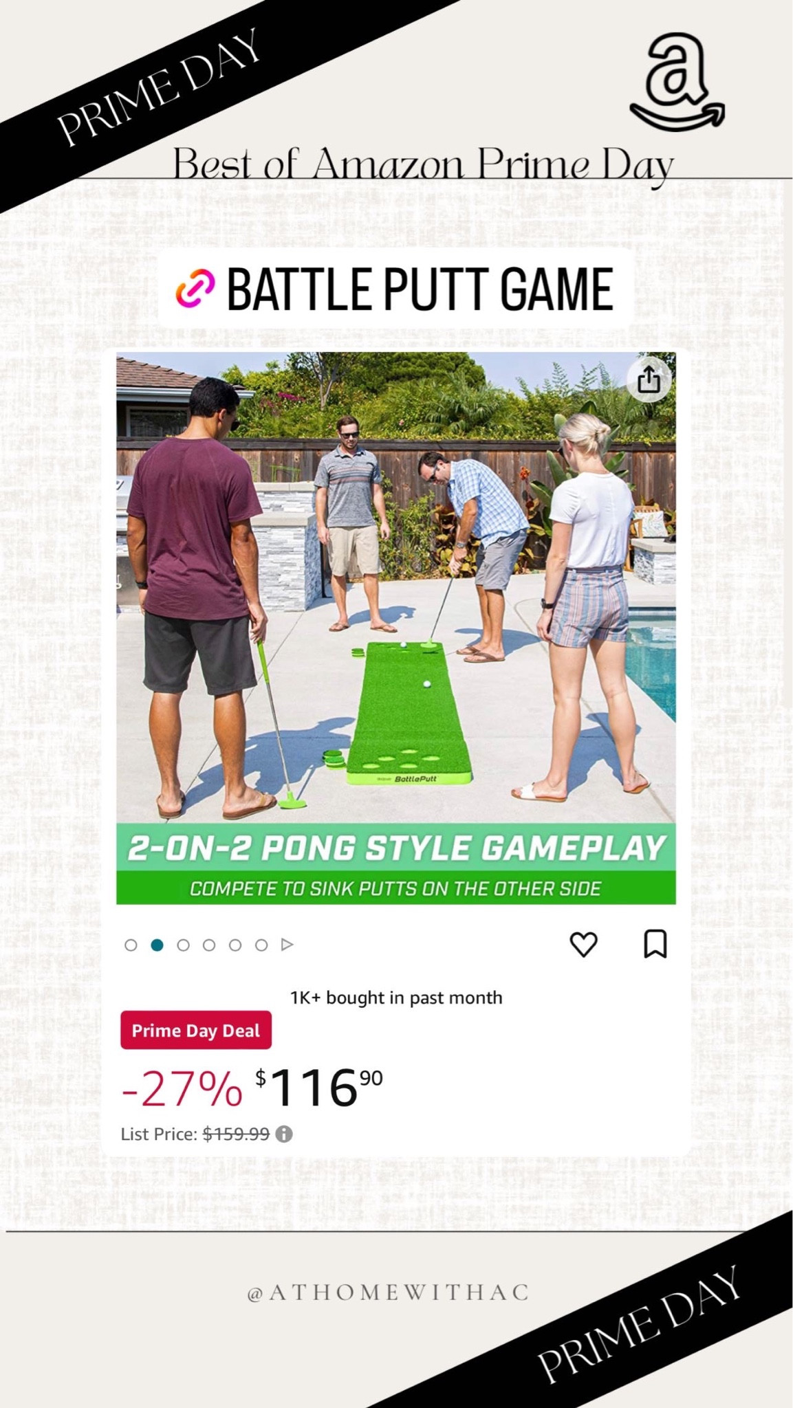 Battle putting green pong backyard game 

#LTKxPrimeDay #LTKSeasonal #LTKhome