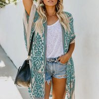 Long Open Front Cardigan | Printed Kimono Women Summer Cover Up Outwear Loose Tops Blouse | Etsy (US)