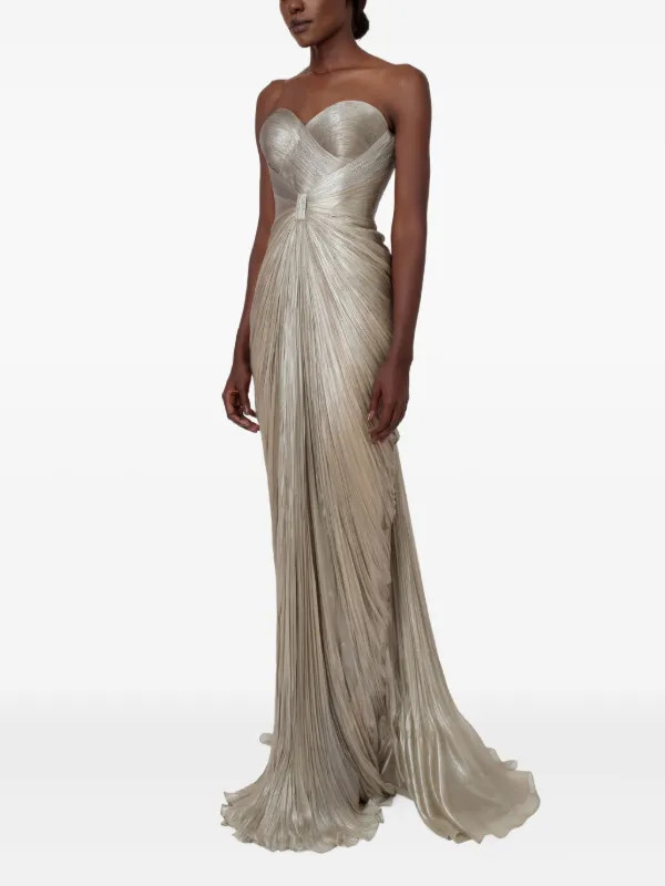 Iolanda strapless-pleated maxi dress | Farfetch Global