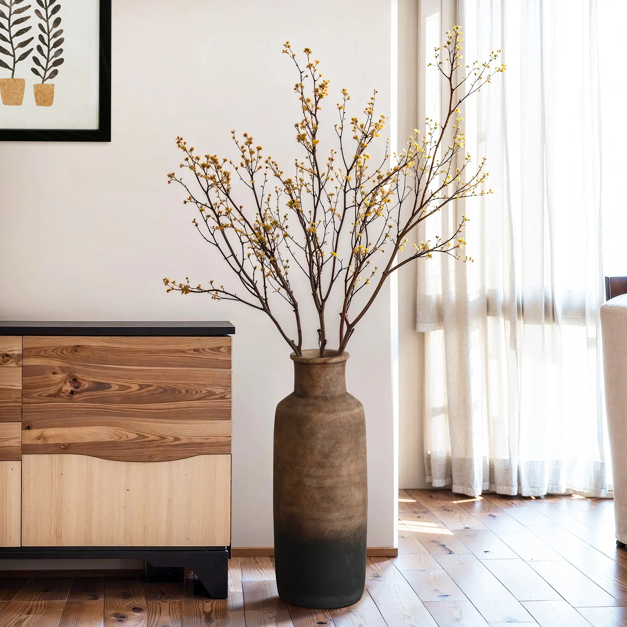 Brown Ombre Terracotta Narrow Inch Tall Vase | Wayfair North America