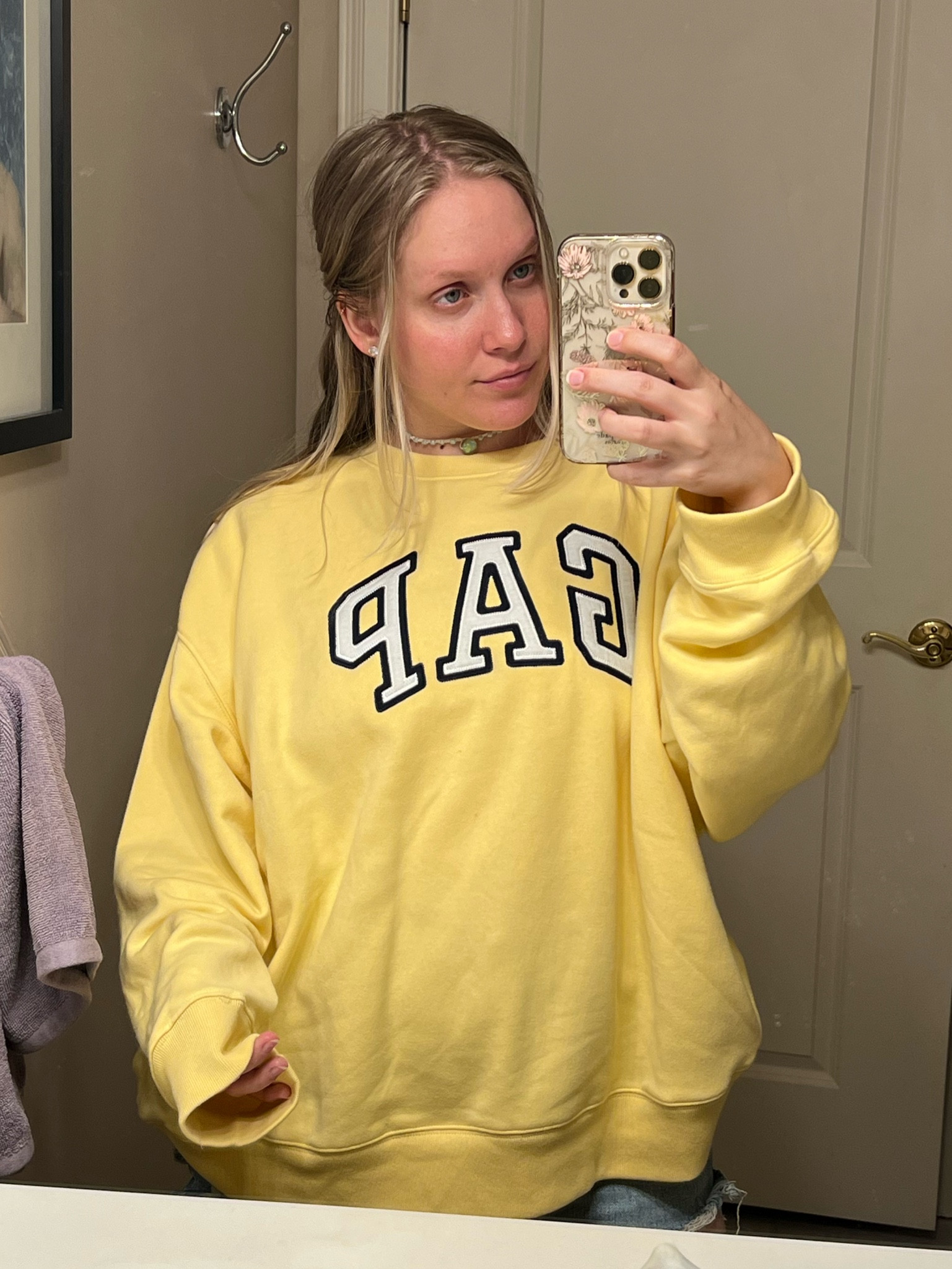 Gap logo sweatshirt, wearing an XXL. It’s such a pretty yellow. These crewnecks are on sale for $35 right now! #gap #gapfactory #crewneck #sweatshirt #sale

#LTKsalealert #LTKBacktoSchool #LTKstyletip