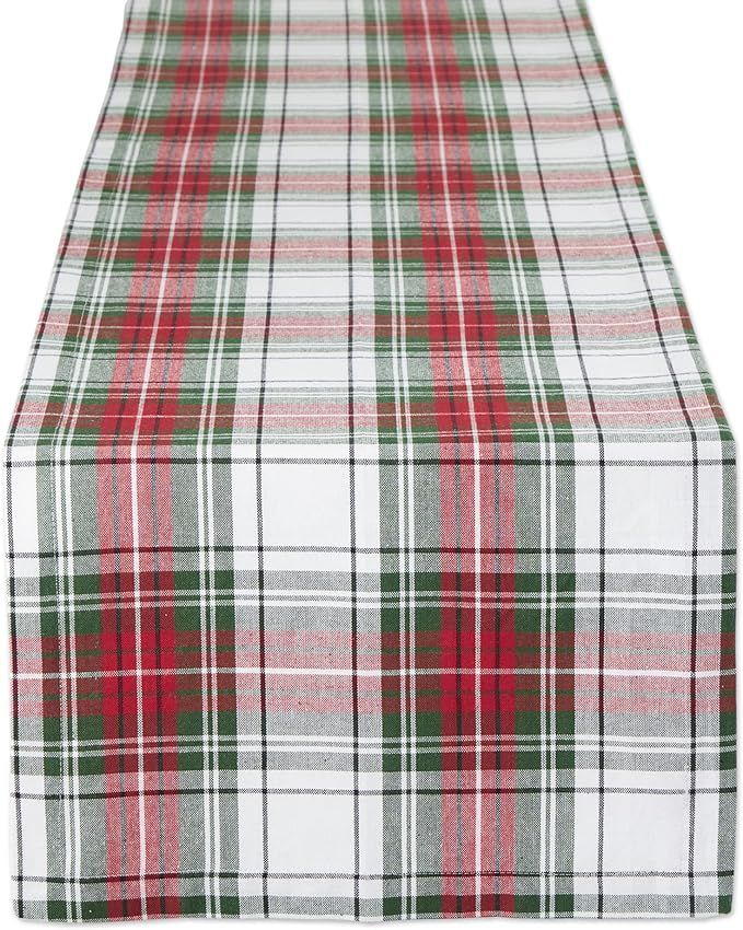 DII Christmas Plaid Tabletop Collection, Table Runner, 14x108 | Amazon (US)