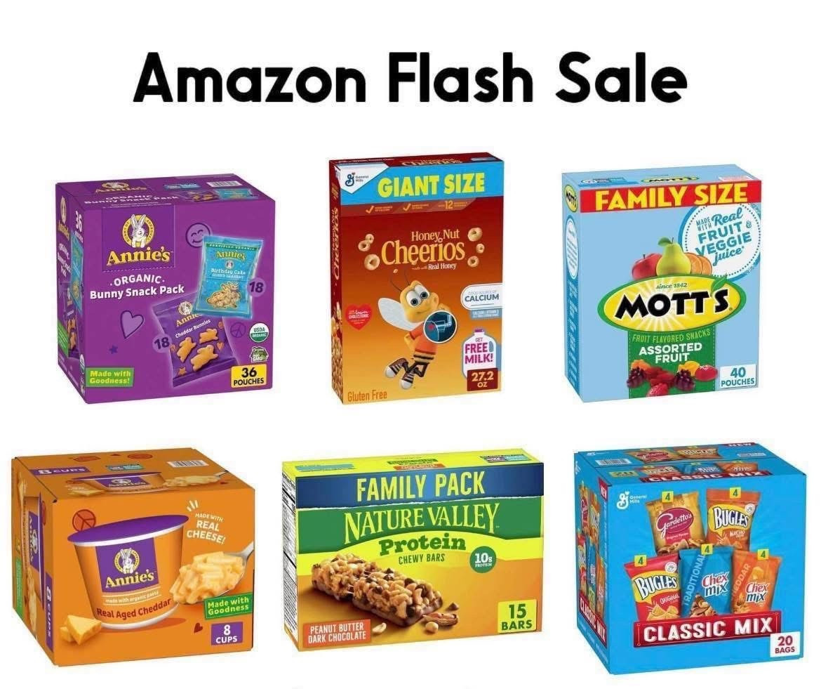 Amazon has a Flash Sale happening on General Mills products today!! $10 off a $35 purchase - plus, many of the items have same day delivery for Prime Members 🎉 Definitely worth browsing if you like any of the brands pictured since there are tons of options included! 

#LTKHome #LTKSaleAlert #LTKfoodie