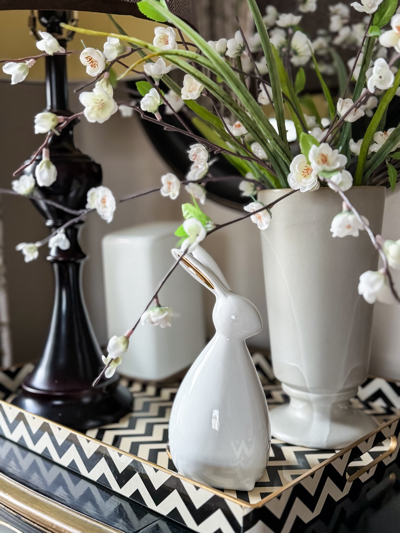 Cute bunnies for Spring decor. Living room decor, Spring home decor, console table styling. Bunnies galore! 

#LTKSaleAlert #LTKstorytime #LTKHome