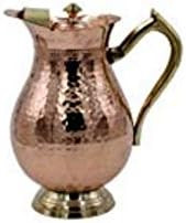 Bona fide - pure copper heavy gauge newly designed stylish pitcher,hammered jug for storing water... | Amazon (US)