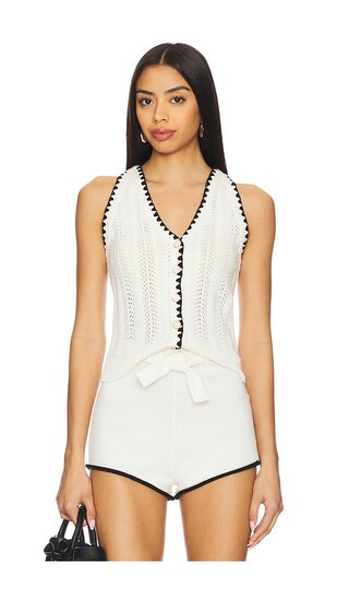 Bethany Vest in Eggshell | Revolve Clothing (Global)
