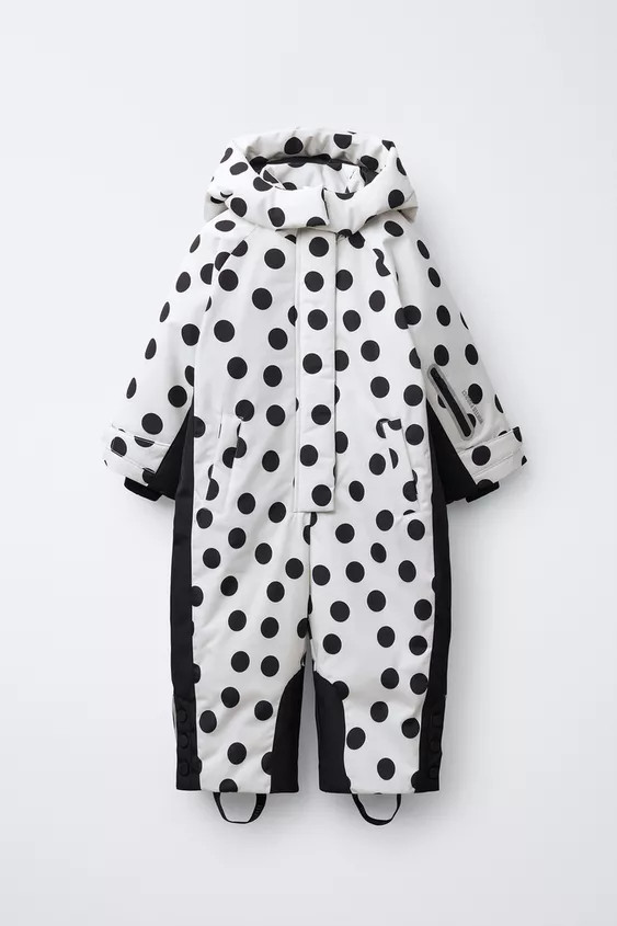 WATER RESISTANT AND WINDPROOF POLKA DOT JUMPSUIT | Zara US