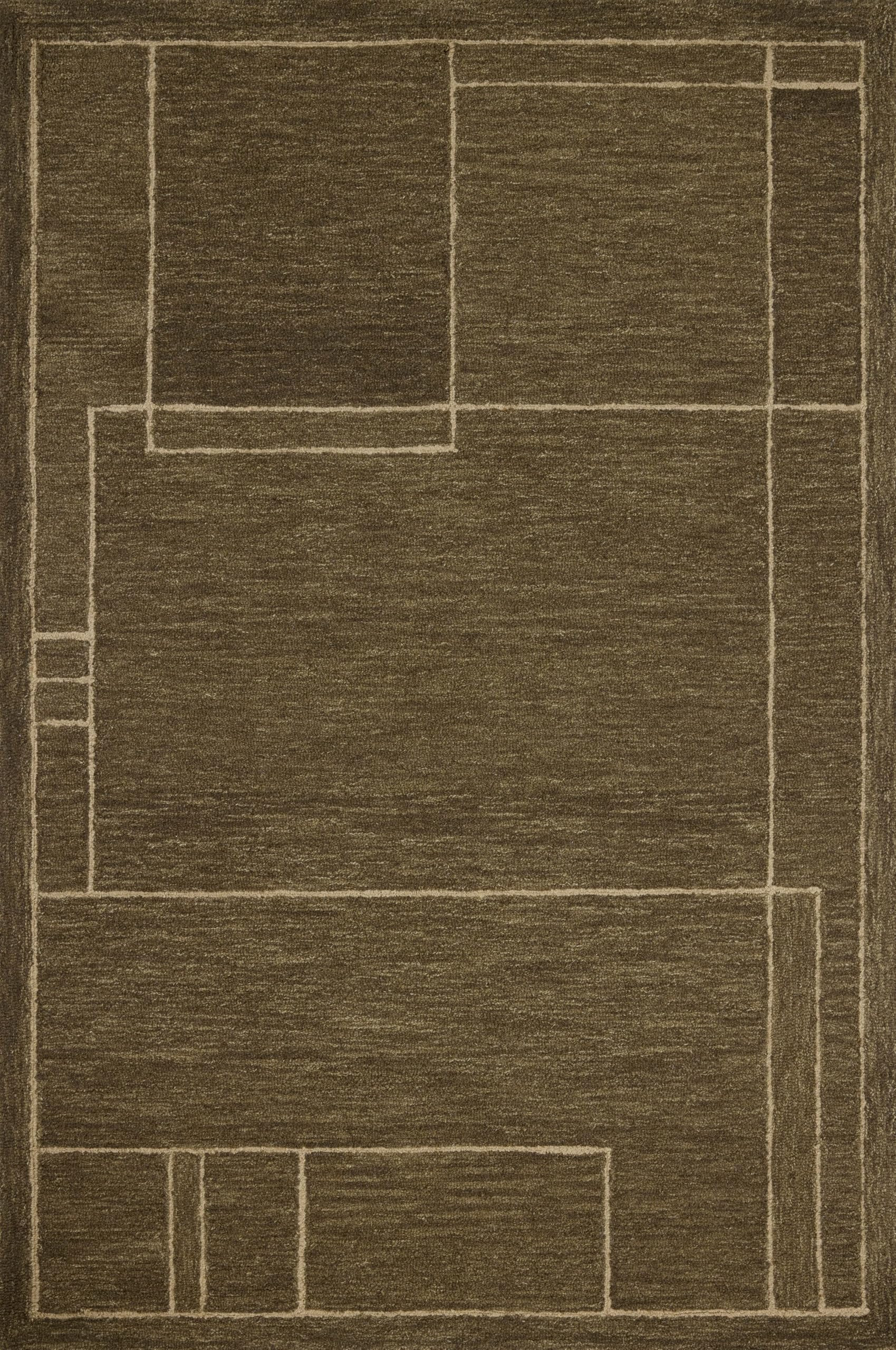 Loloi Jeremiah Brent Barrow Collection BAR-01 Olive/Natural 7'-9" x 9'-9" Area Rug | Amazon (US)