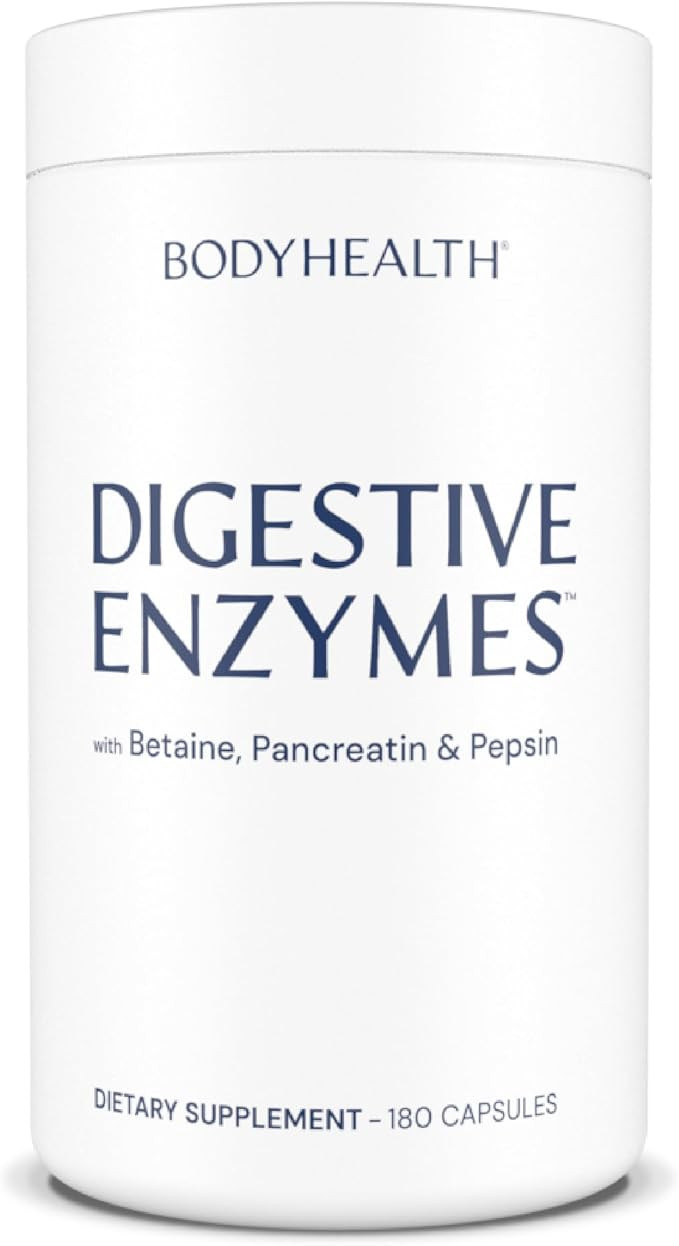 BodyHealth Digestive Enzymes Full Spectrum Digestive Support (180 caps), Betaine, Pepsin, Pancrea... | Amazon (US)
