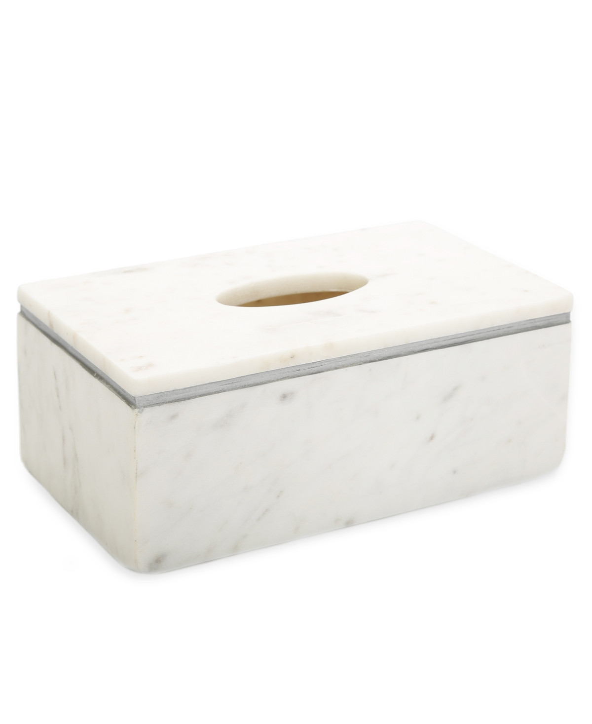 Classic Touch Decorative Tissue Holder Rim Design, 10" x 4" - Silver-Tone | Macy's