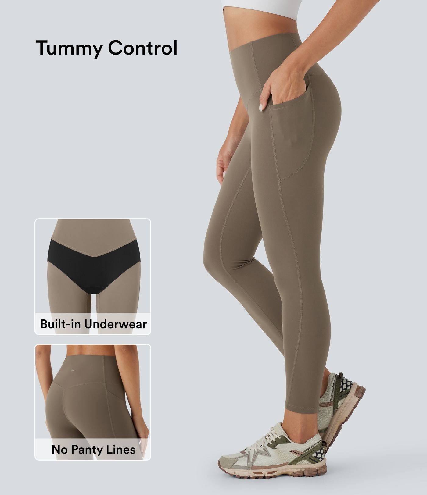 Damen Halara UltraSculpt™ - Formende 7/8-Workout-Leggings mit hohem Bund, Seitentaschen, Bauchk... | Halara - DE