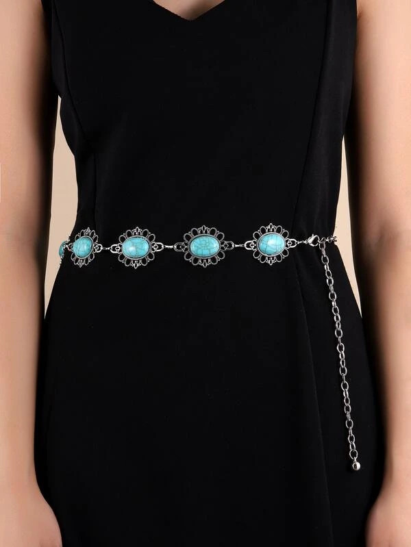 Stone Decor Chain Belt | SHEIN