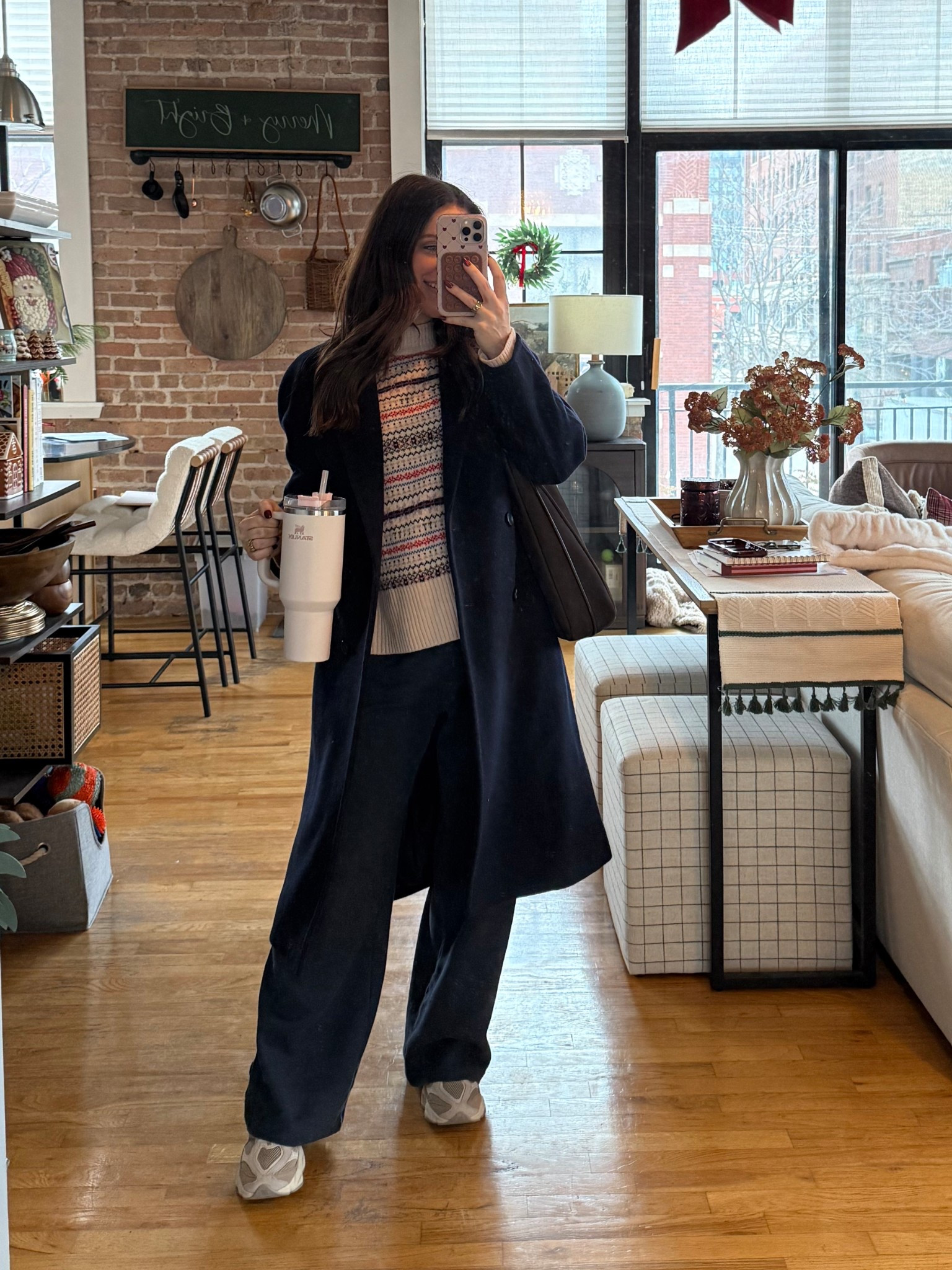 Comfy cozy bump style- sized up to an XL in the sweater, small in the pants. Coat runs oversized- I’m in an XS! Ps- the new balances are kid sizes. I’m typically a 7.5 and got the 6

#LTKBump