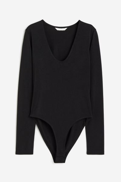 Jersey Bodysuit - Black - Ladies | H&M US | H&M (US + CA)