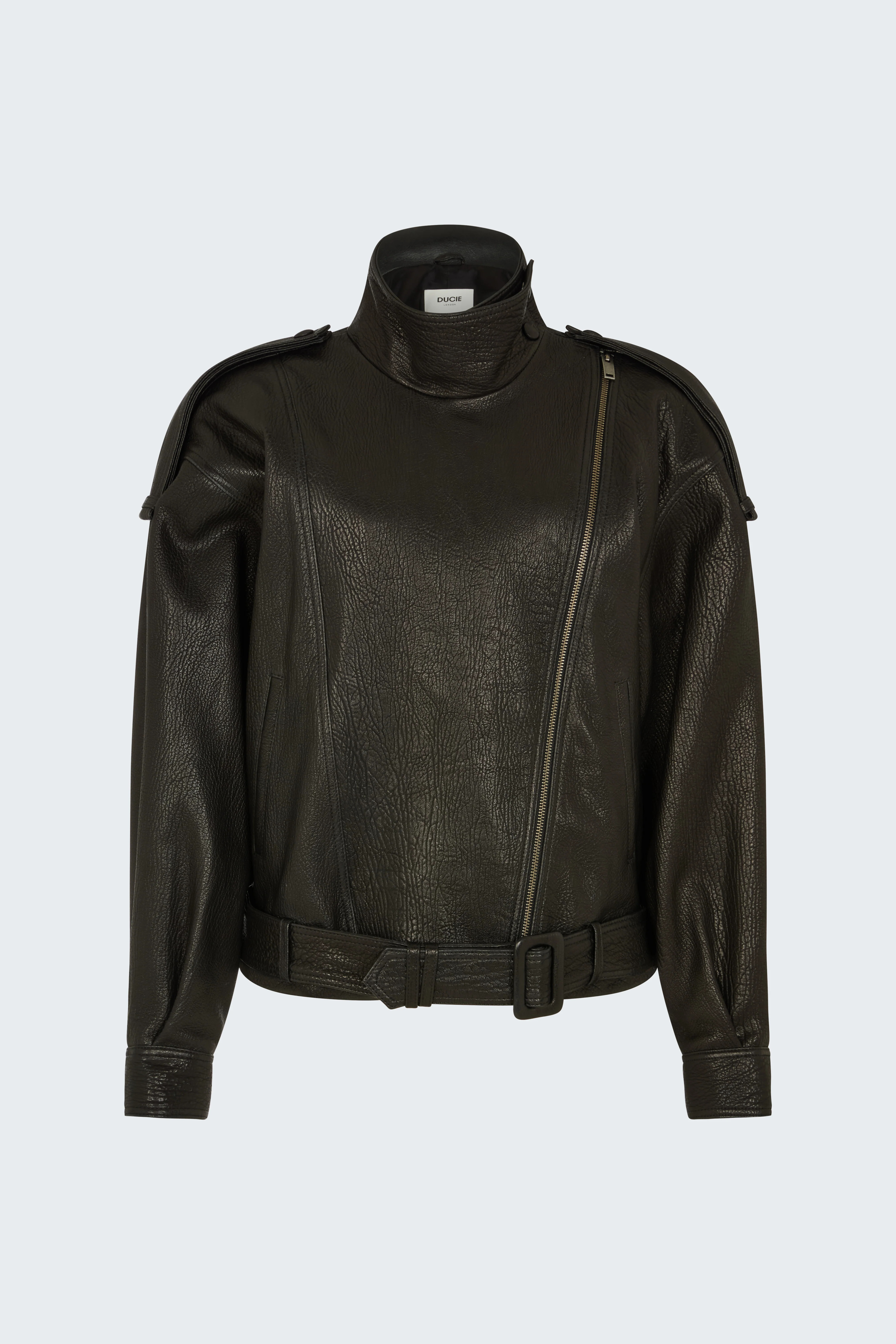 Serpa Grained Leather Jacket | DUCIE