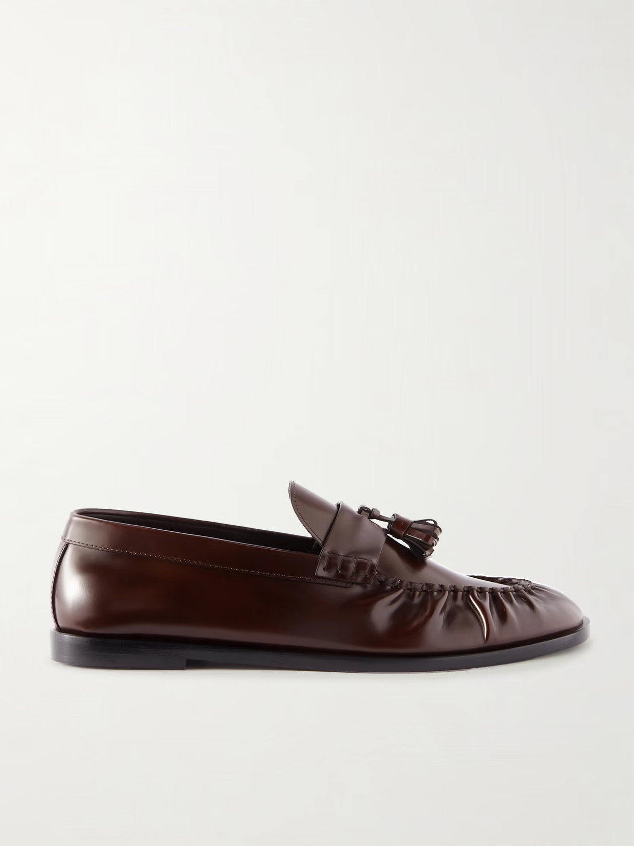 The Row - Tasseled Leather Loafers - Brown | NET-A-PORTER (US)