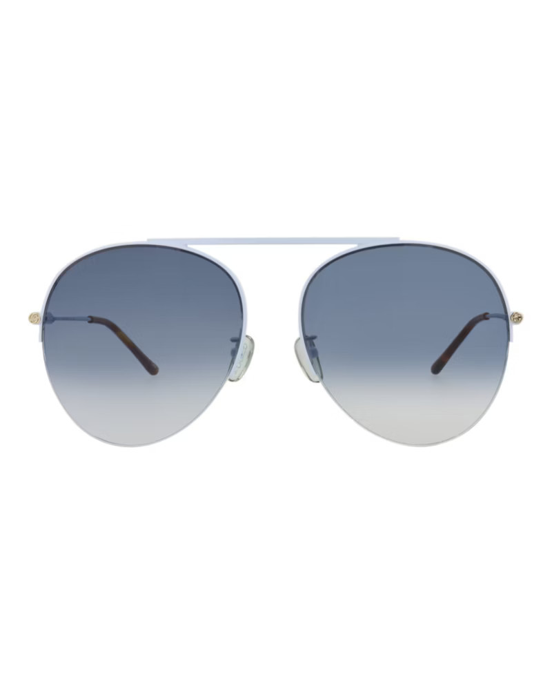 Women's Gucci AviatorFrame Metal Sunglasses/30014423003) in Light Blue/Blue (Gg1413S | StockX