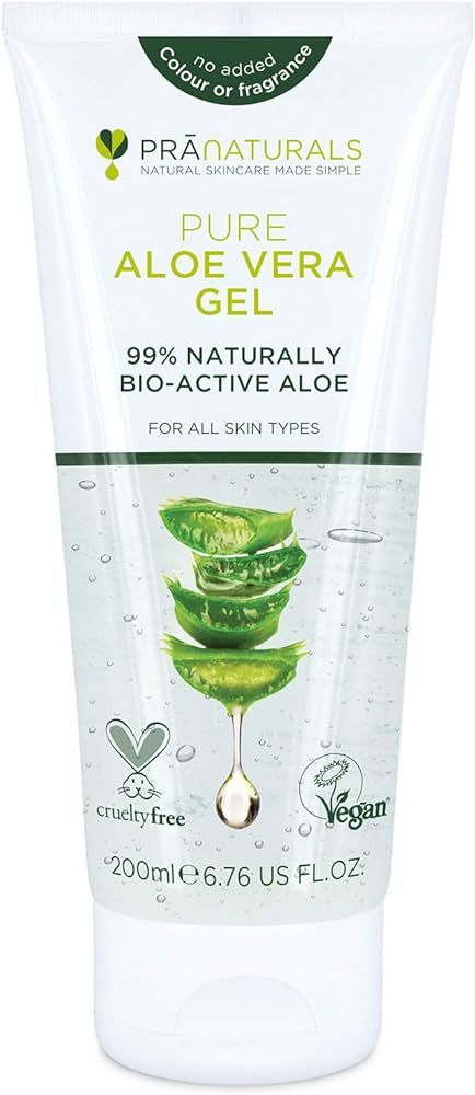 PraNaturals Pure Aloe Vera Gel 200ml – Soothing & Hydrating, Rich in vitamins, bug bites and mi... | Amazon (UK)