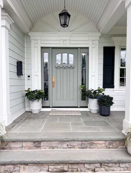 Front porch inspo!

Our door is painted Farrow & Ball Pigeon and I’m linking our hardware, lighting and the planters that are still available. 

#LTKHome #LTKSeasonal #LTKFindsUnder100