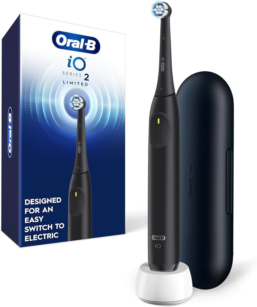 Oral-B iO Simple Clean Rechargeable Electric Powered Toothbrush, Night Black with 1 Gentle Care B... | Amazon (US)