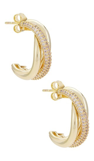 Mini Cluster Hoops in Gold | Revolve Clothing (Global)