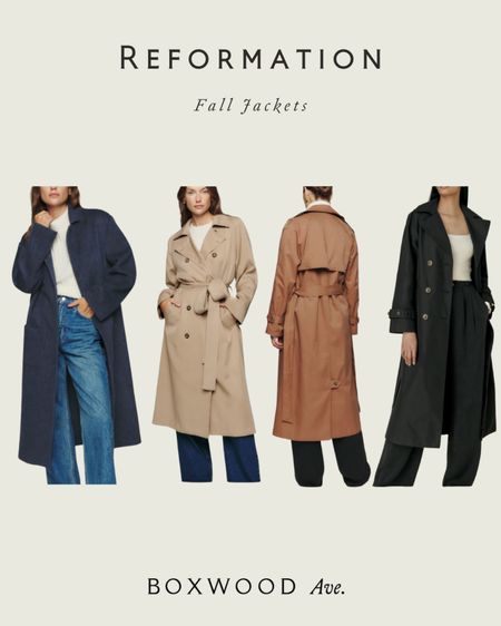 Jackets for this fall from Reformation #fashion #trench #coat #capsulewardrobe #winter 

#LTKworkwear #LTKfit #LTKSeasonal