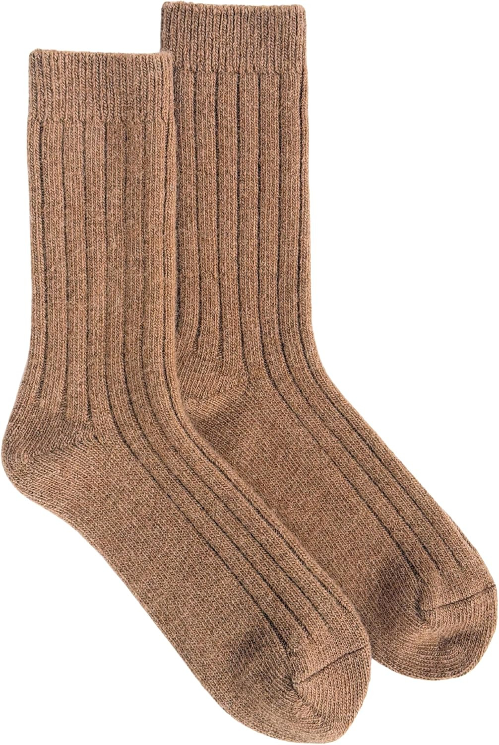 93% Camel Yak Wool Socks Classic Rib Knit Cozy Warm Home Mongolia | Amazon (US)