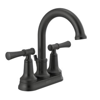 Delta Chamberlain 4 in. Centerset 2-Handle Bathroom Faucet in Matte Black 25747LF-BL - The Home D... | The Home Depot