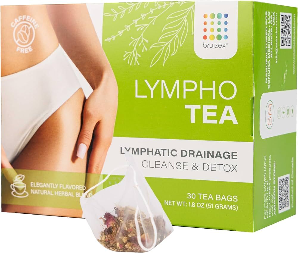 Bruizex Lymphatic Natural Herbal Tea, Lymphatic Drainage Cleanse & Detox, Ginger Blend for Lympha... | Amazon (US)