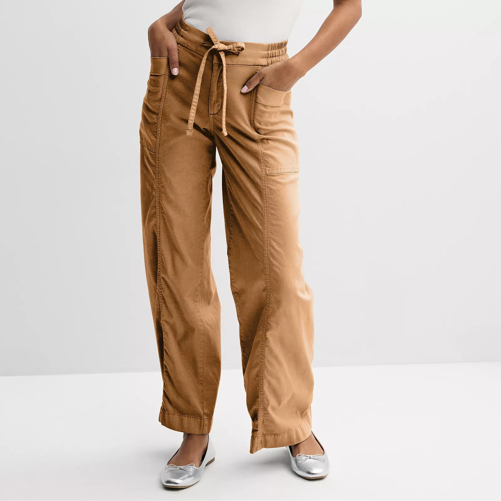Juniors' SO® Mid Rise Pull-On Utility Pants | Kohl's