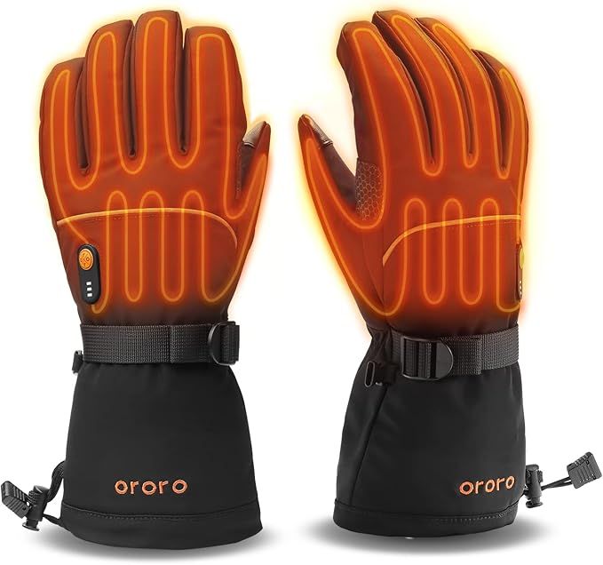 Amazon.com: ORORO Heated Gloves for Women and Men, Rechargeable Heated Motorcycle Gloves, Battery... | Amazon (US)