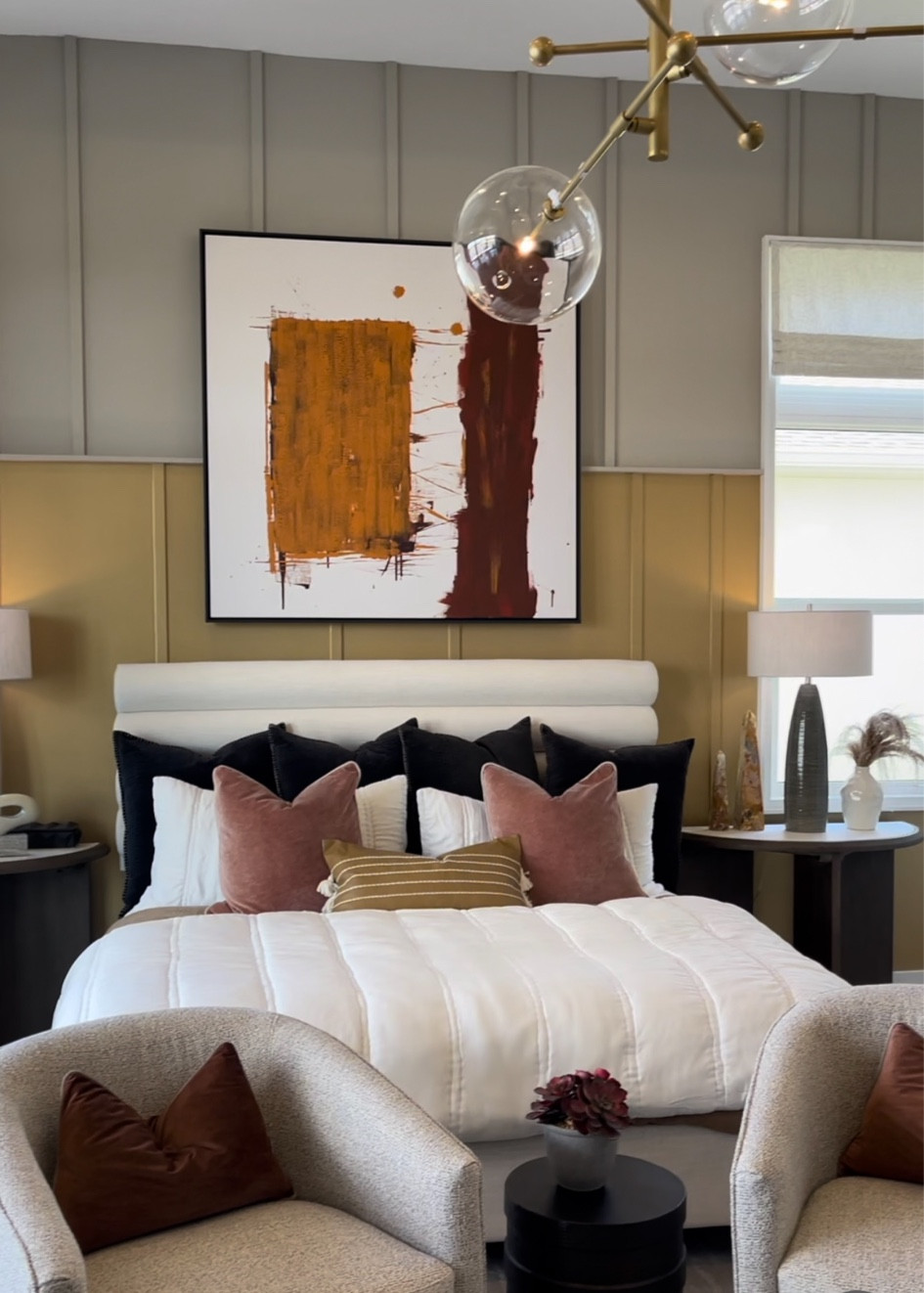 Contemporary Neutral Bedroom Design with pops of color 

#LTKhome #LTKCyberWeek