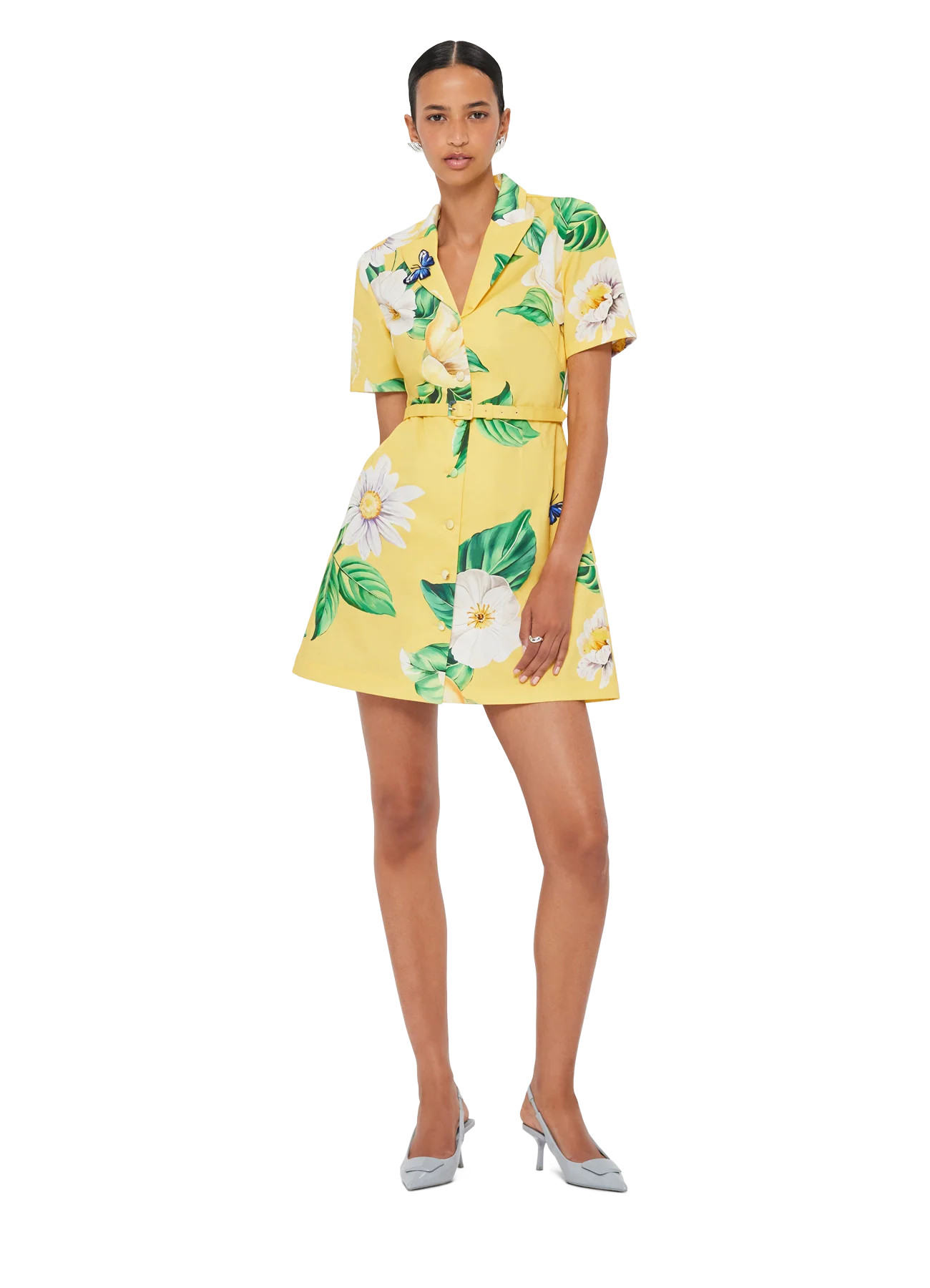 Brigitte Mini Dress - Joie Print in Sunshine | LEO LIN
