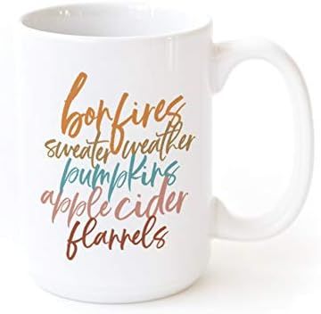 The Cotton & Canvas Co. Thanksgiving and Fall Favorites Porcelain Ceramic Coffee Mug | Amazon (US)