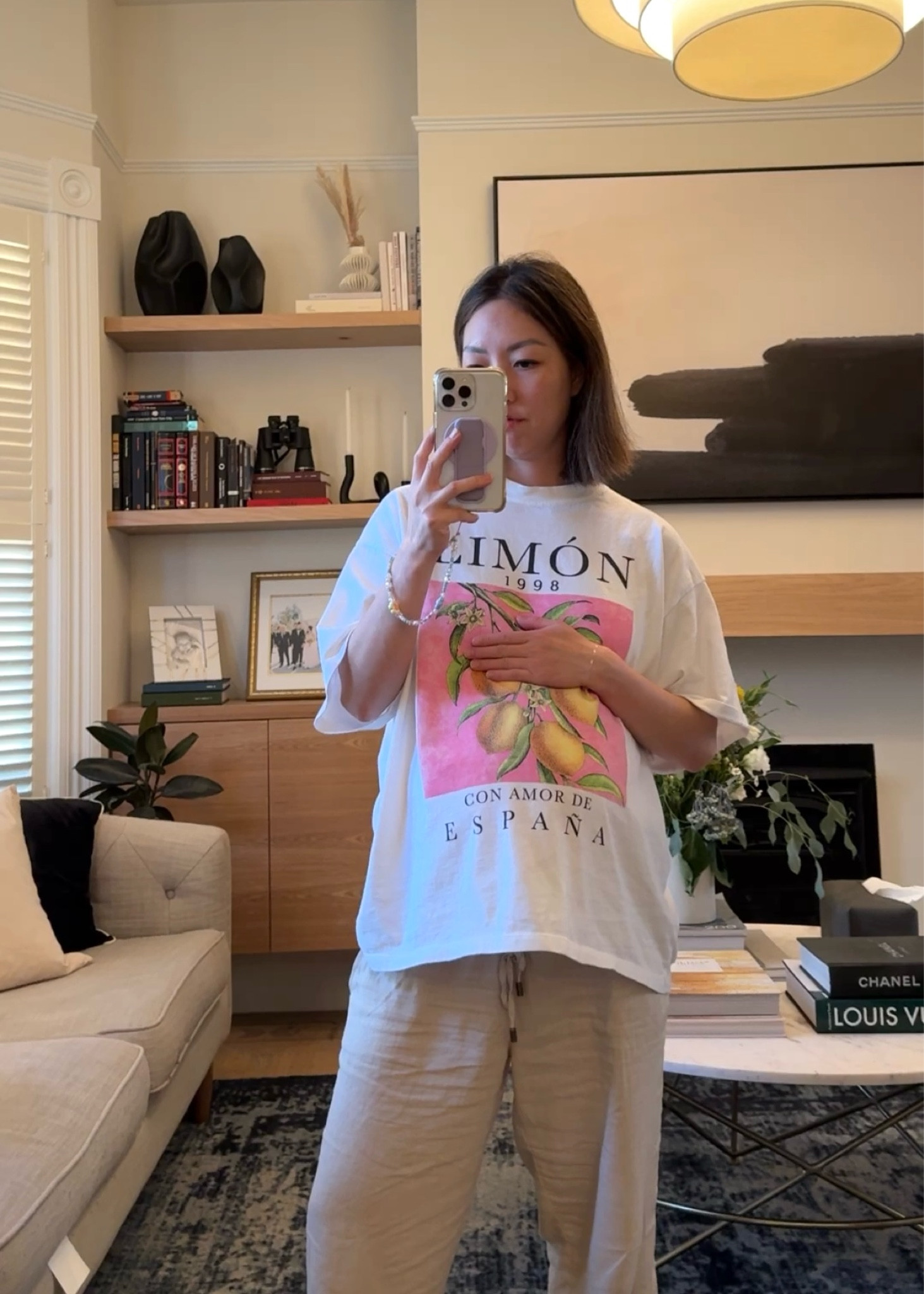 Wearing a small in the shirt, it is very oversized  