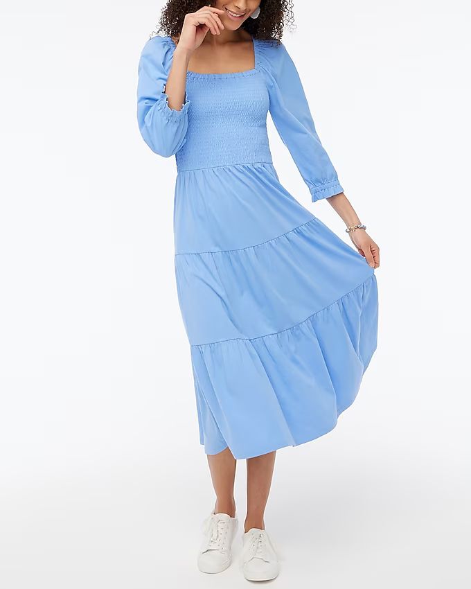 Tiered smocked midi dress | J.Crew Factory