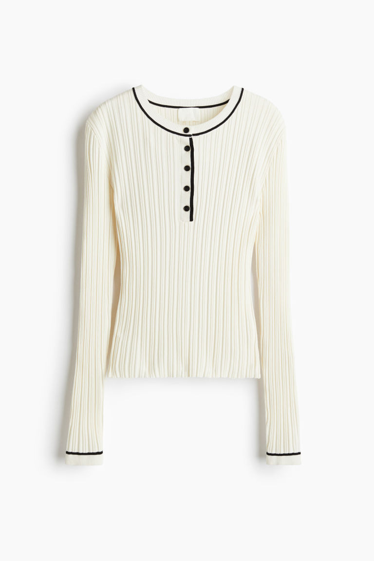 Rib-knit top | H&M (UK, MY, IN, SG, PH, TW, HK)