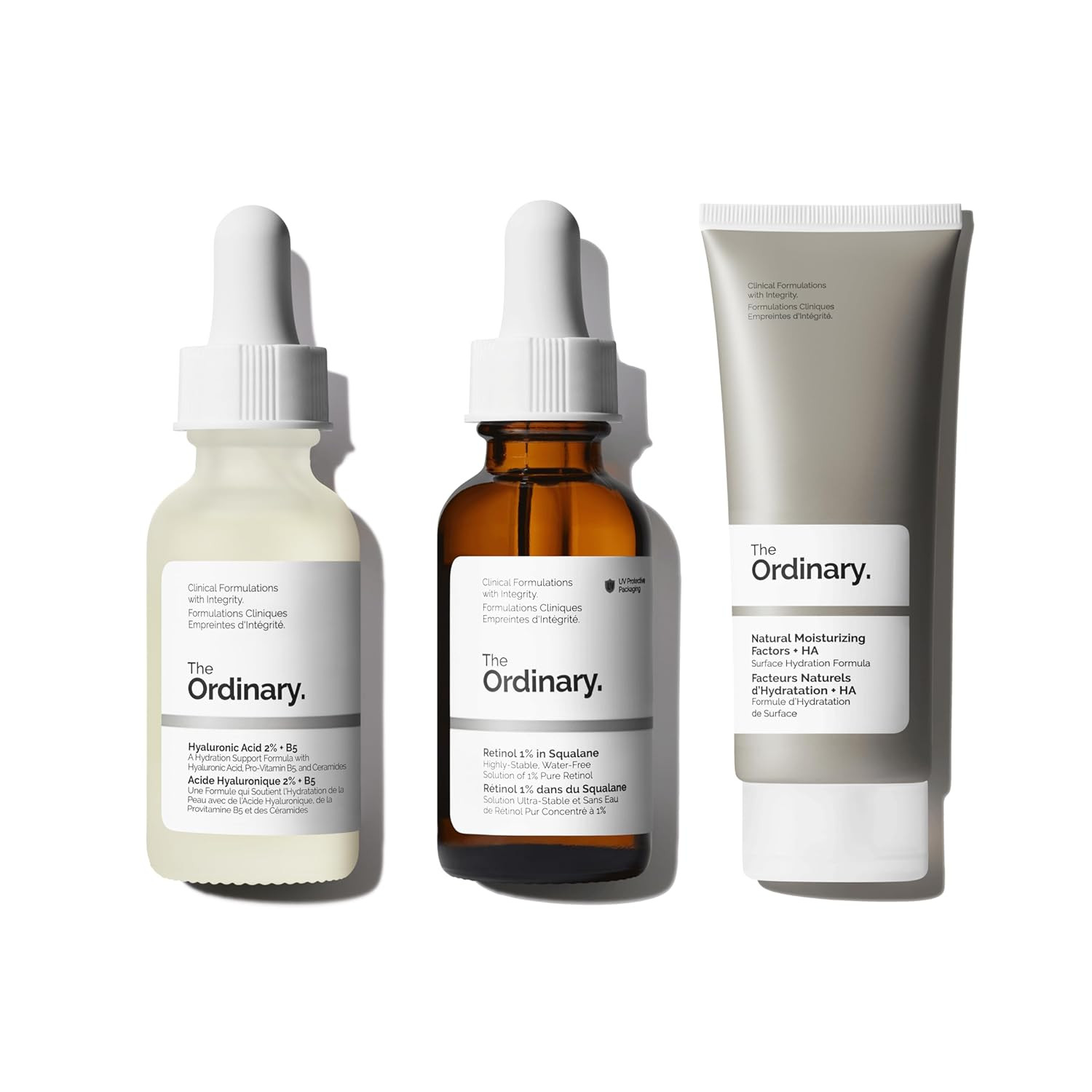 The Ordinary Fine Lines & Wrinkles Collection - Skin Care Bundle Set - Retinol 1% in Squalane 1 F... | Amazon (US)