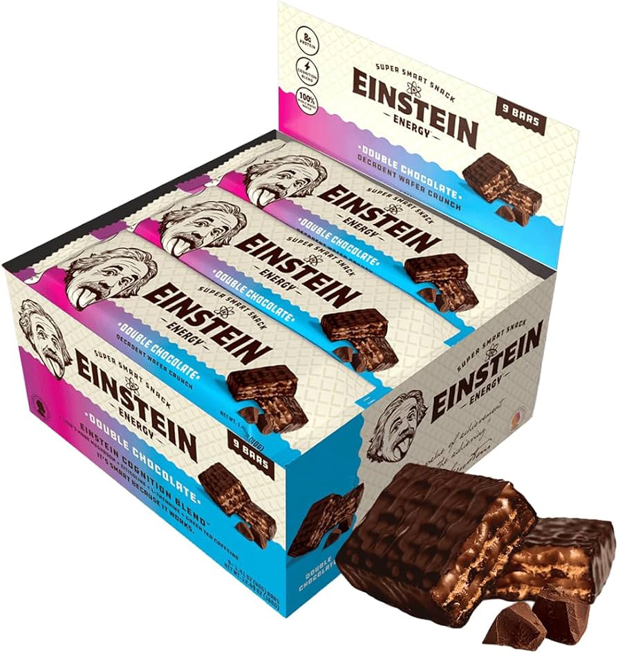 Einstein Energy Wafer Protein Bars - Double Chocolate - 9 Count | Amazon (US)