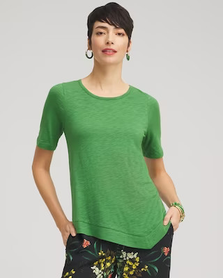 Asymmetrical Elbow Sleeve Tee | Chico's