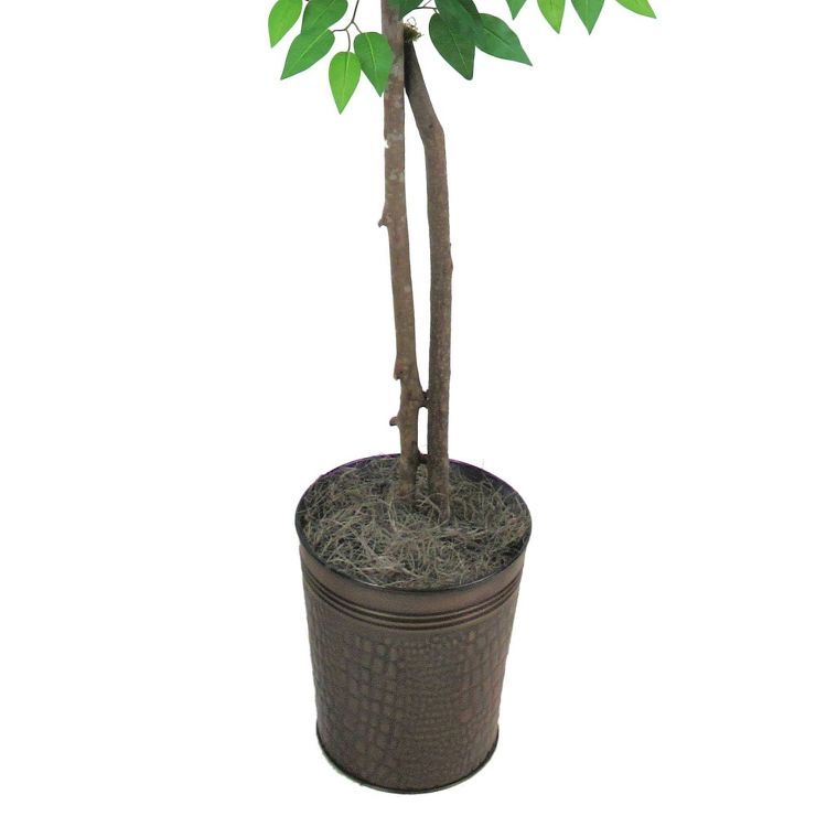 6' Artificial Ficus Tree in Embossed Metal Base (Round) – LCG Florals | Target